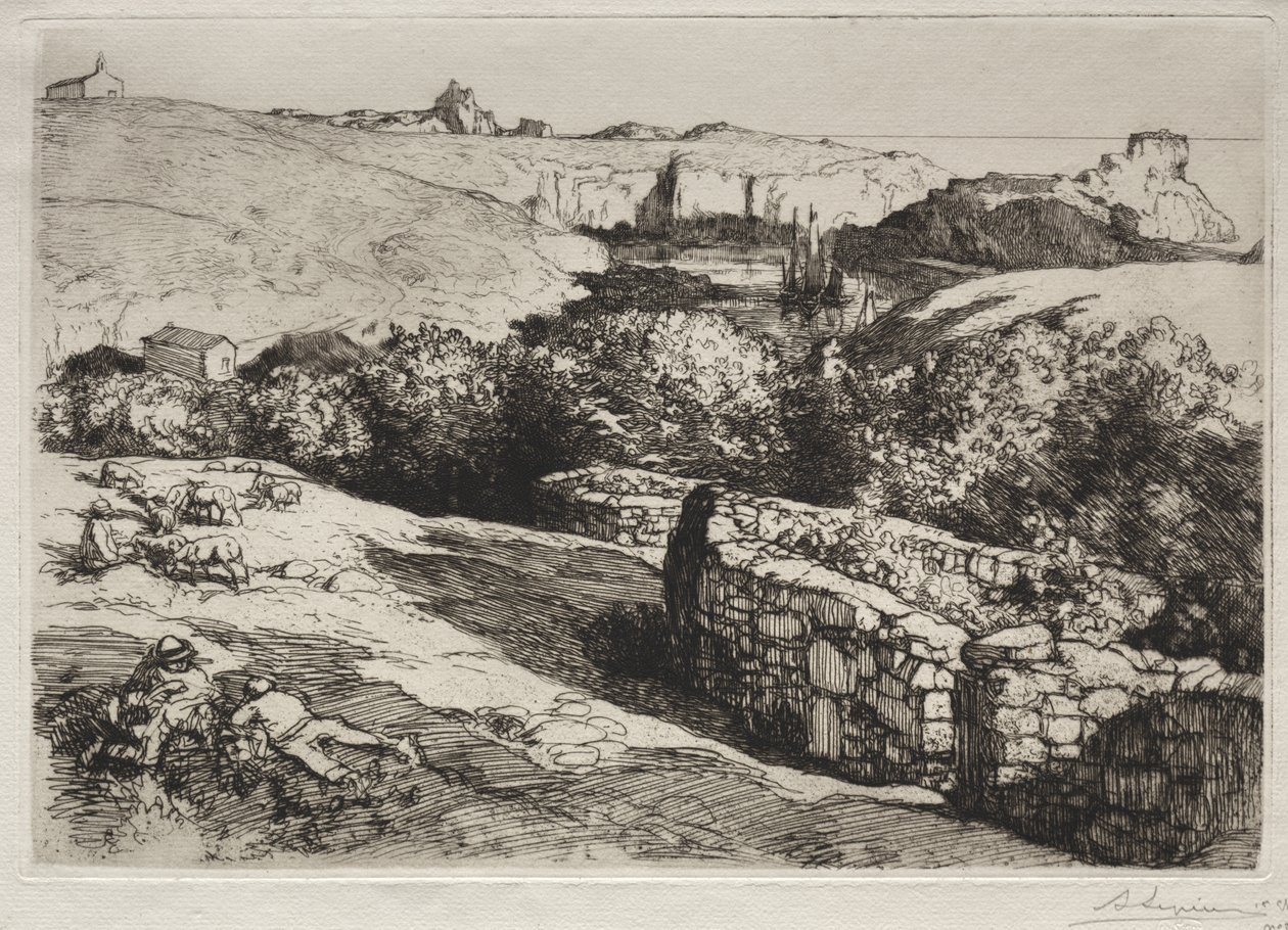 Vista do porto de La Meule de Auguste Louis Lepère