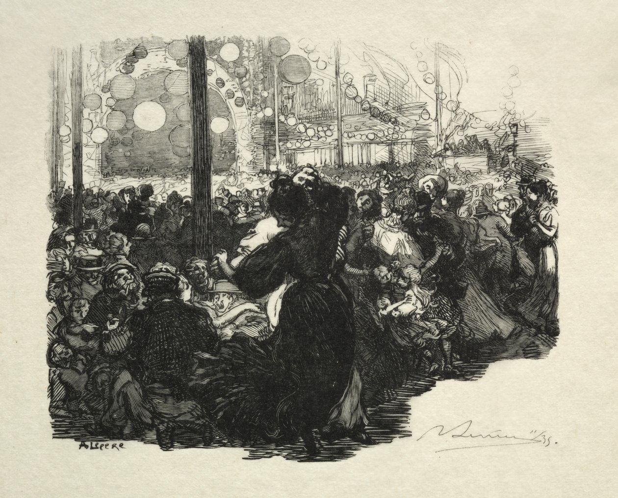 14 de julho, Rue de Belleville, 10h de Auguste Louis Lepère