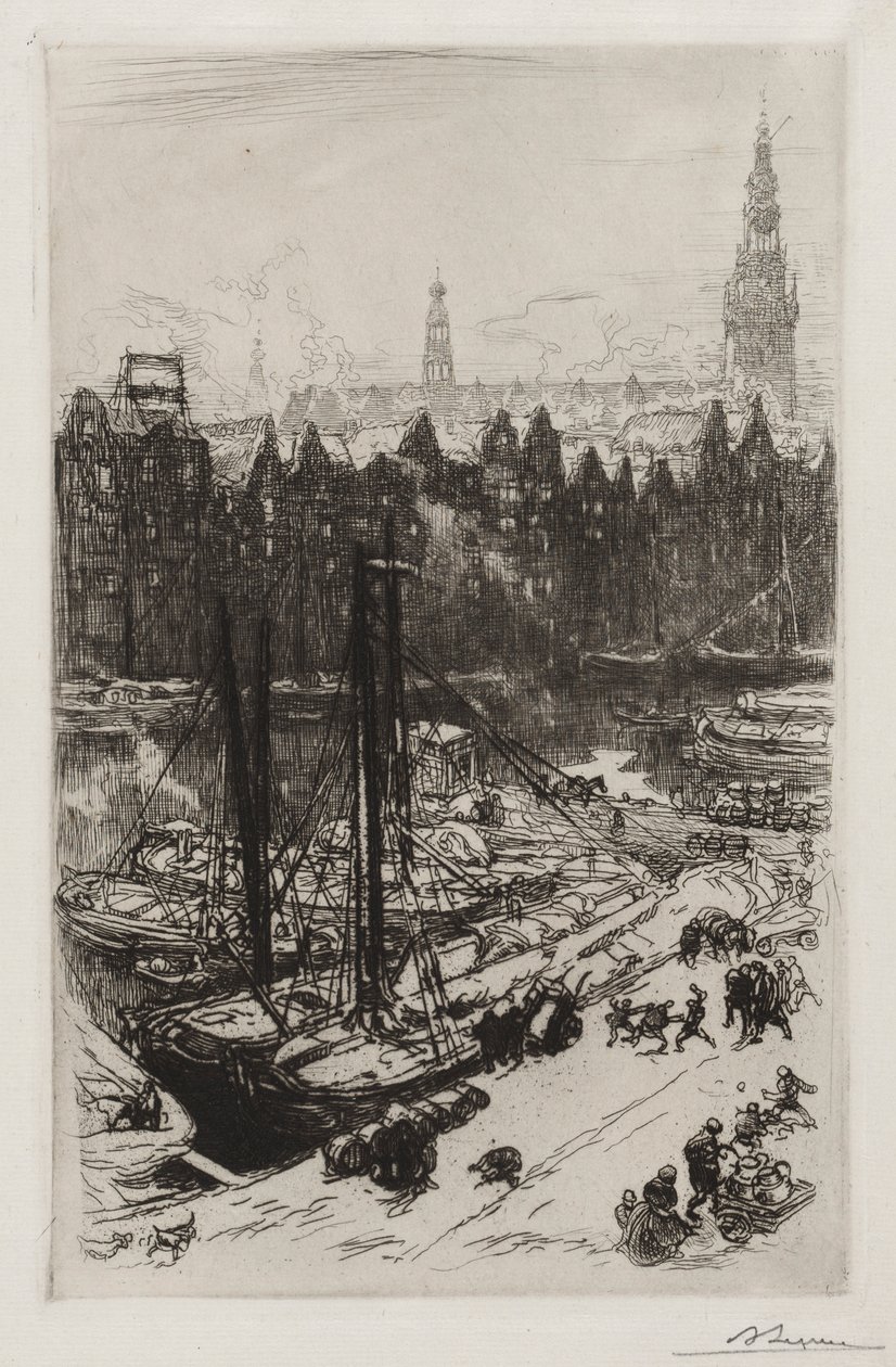 Amsterdã, do Victoria Hotel. de Auguste Louis Lepère
