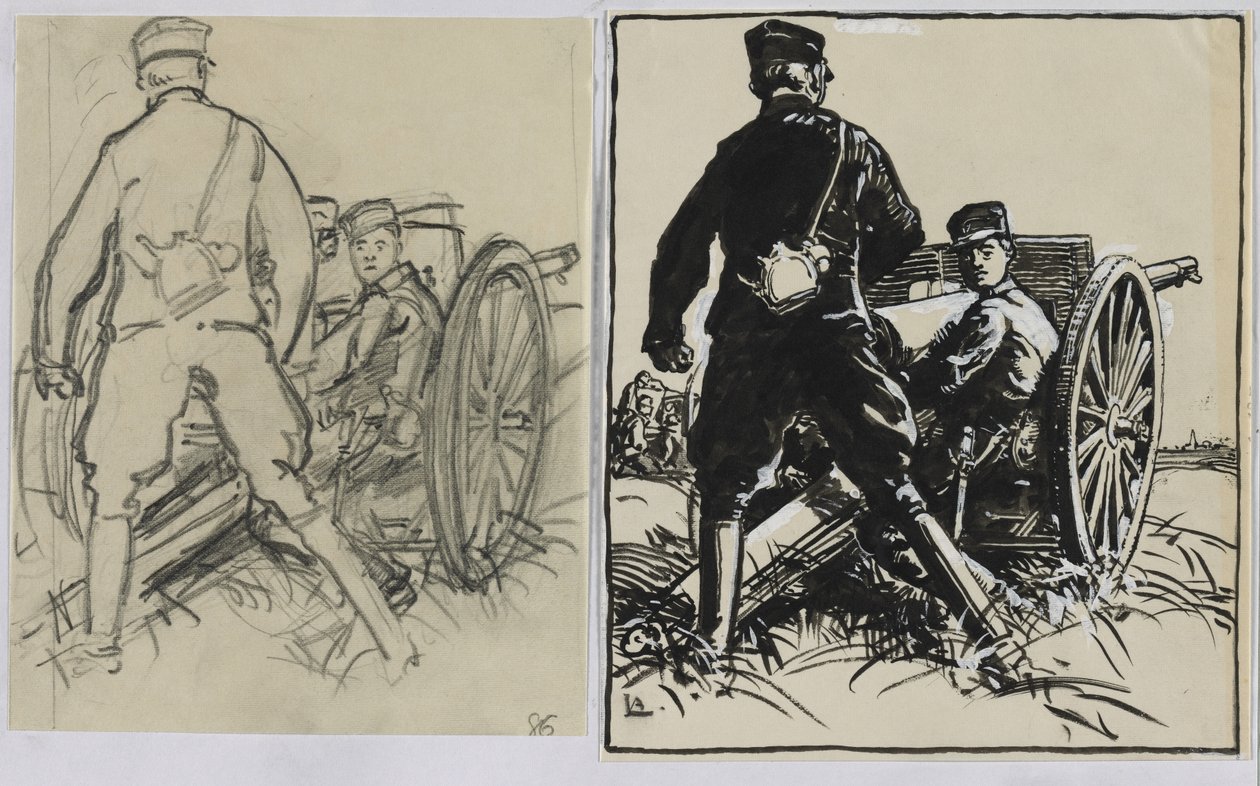 artilheiros belgas de Auguste Louis Lepère