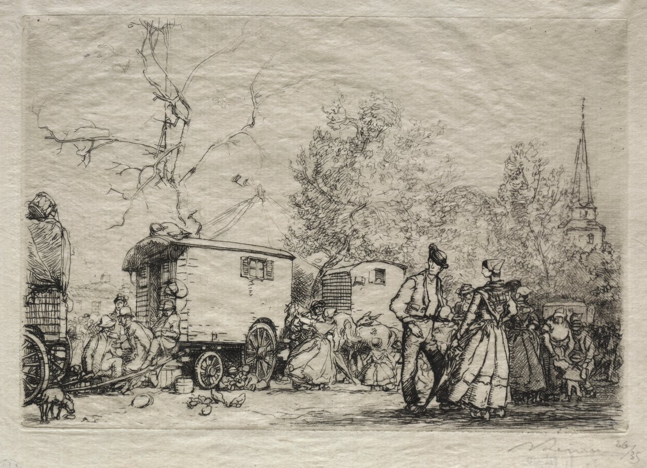 Na Feira St. Jean de Mont de Auguste Louis Lepère