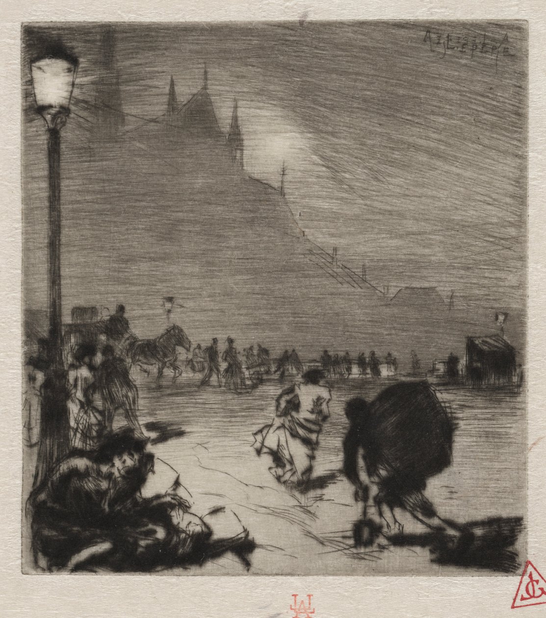 Na esquina da Pont-aux-Doubles de Auguste Louis Lepère