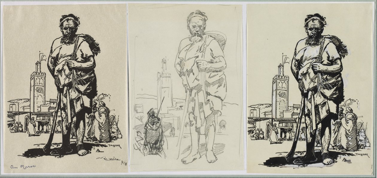 No Marrocos, 1914. de Auguste Louis Lepère