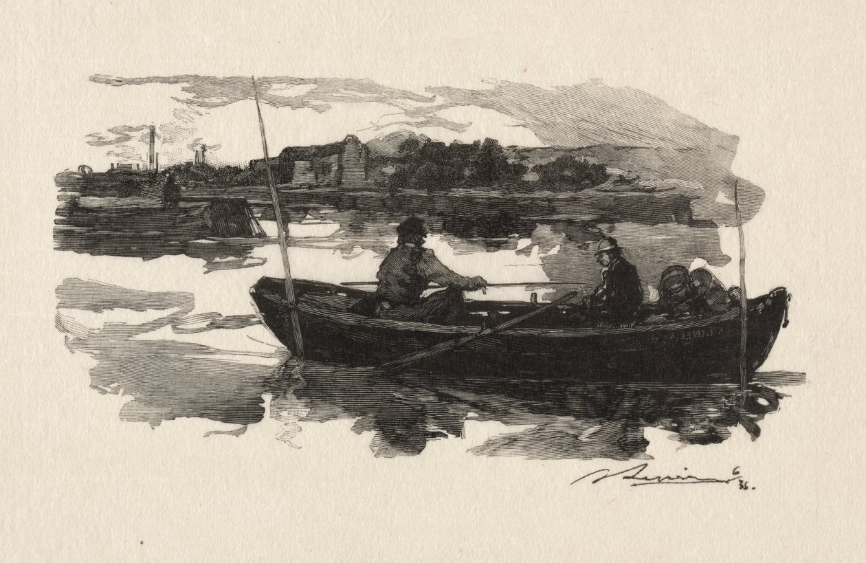 Na beira do Sena de Auguste Louis Lepère