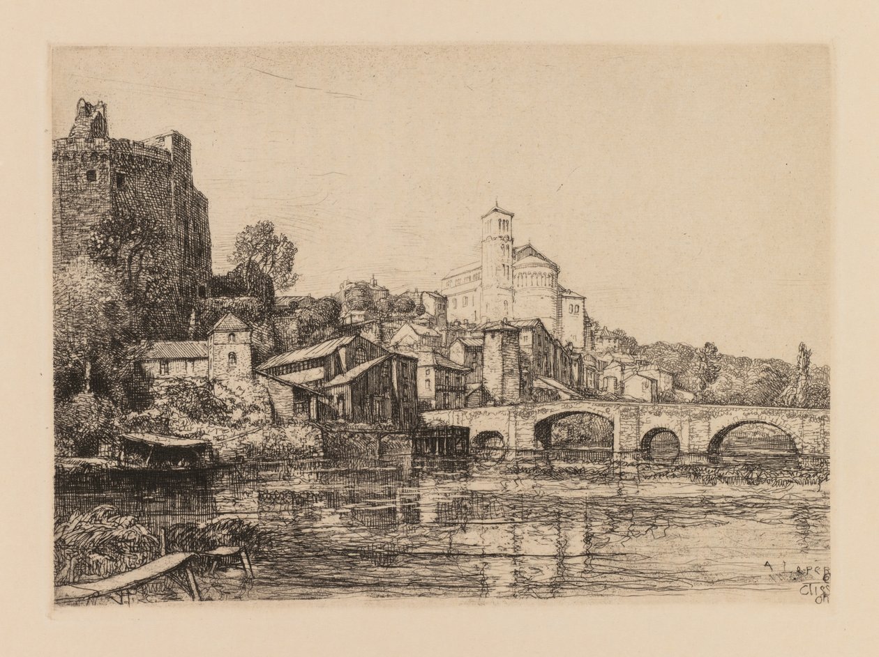 Auguste Lepère: Clisson Loire-Maritime, 1909. de Auguste Louis Lepère