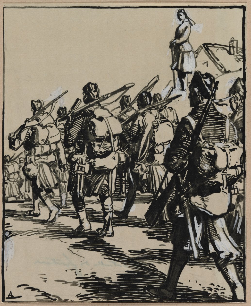 Batalha das Fronteiras: Grupo de Soldados Britânicos de Auguste Louis Lepère