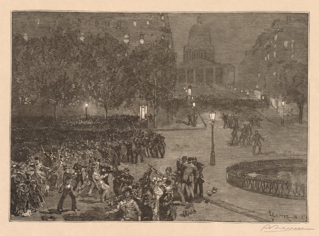 Madeira do mundo: Os problemas do Quartier Latin, 1882. de Auguste Louis Lepère