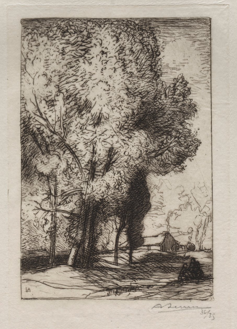 Bourrine dans les Peupliers, 1911. de Auguste Louis Lepère