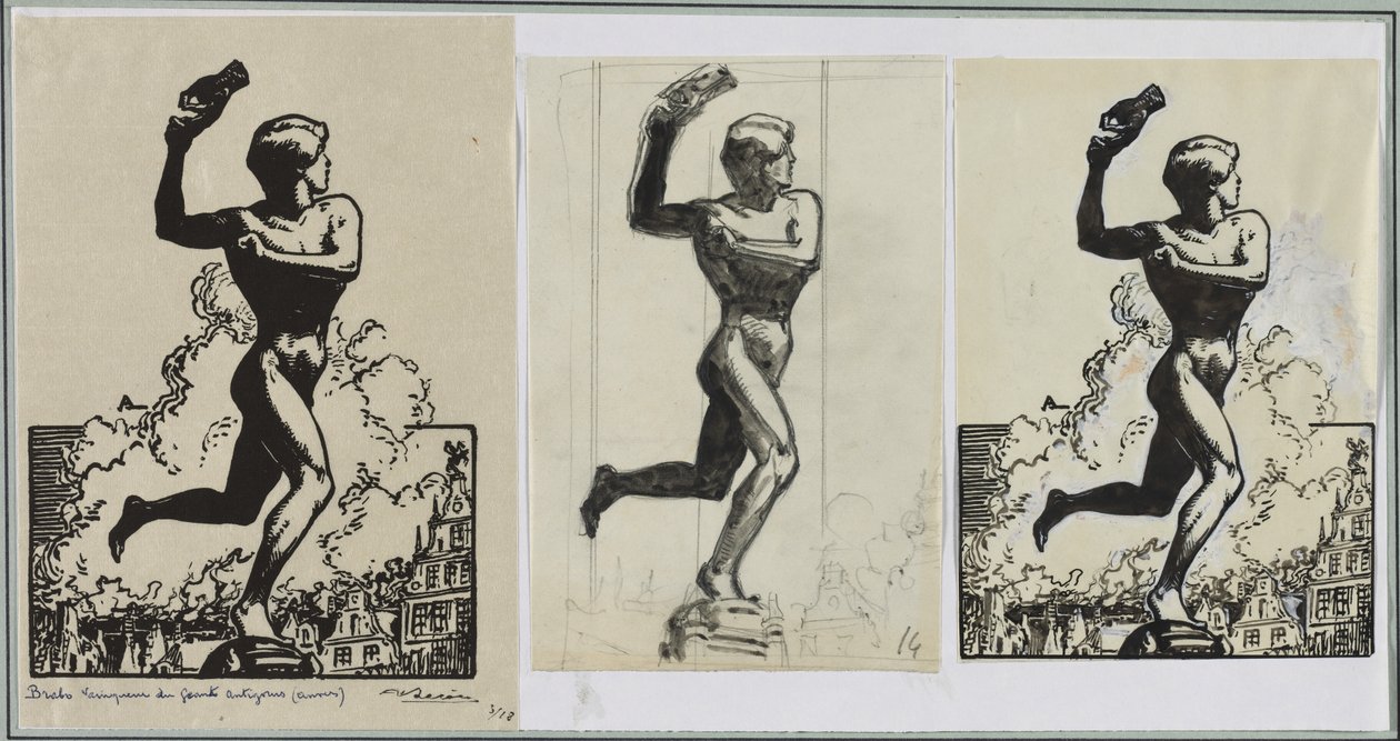 Brado, vencedor do Antigoras Giants de Auguste Louis Lepère