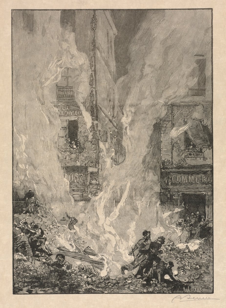 [Incêndio na cidade]. de Auguste Louis Lepère