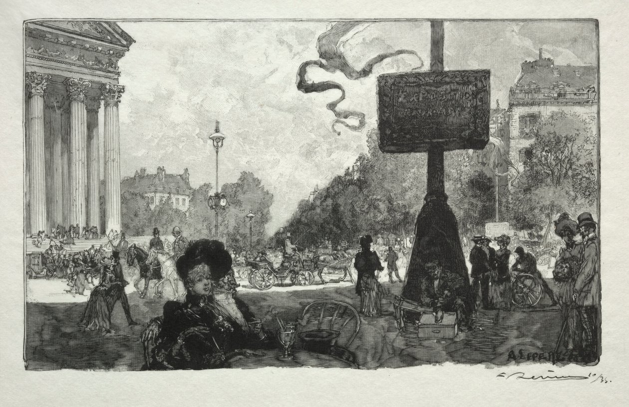 Esquina da Rue Royale, 1890. de Auguste Louis Lepère