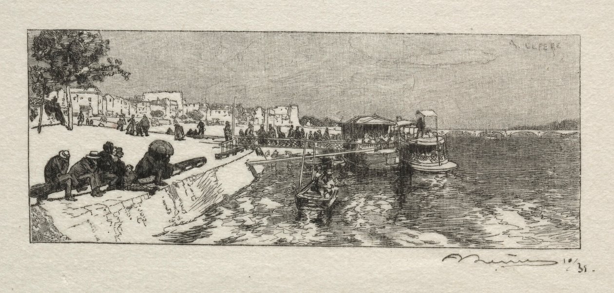 Cais em Bercy. de Auguste Louis Lepère