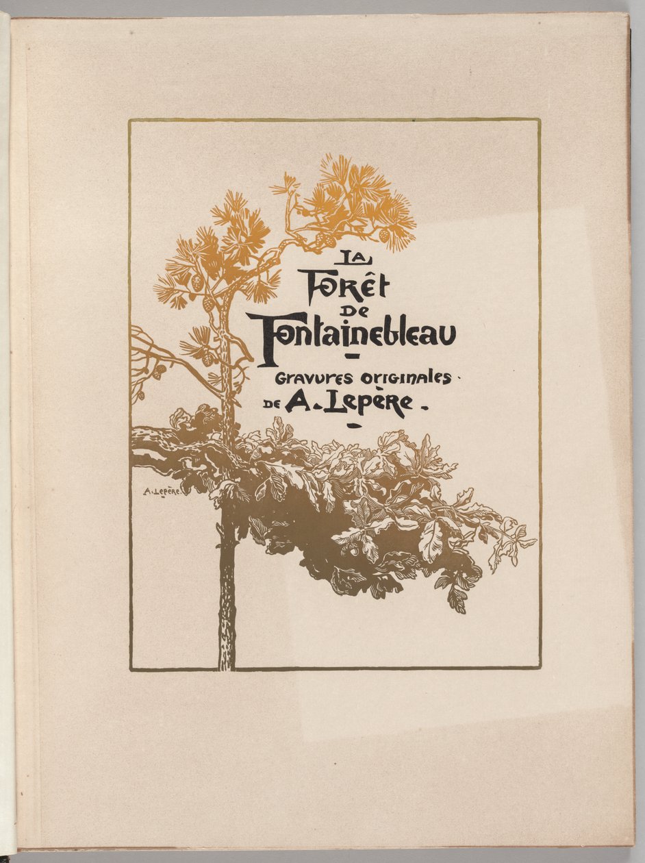 Floresta de Fontainebleau: Capa de Auguste Louis Lepère