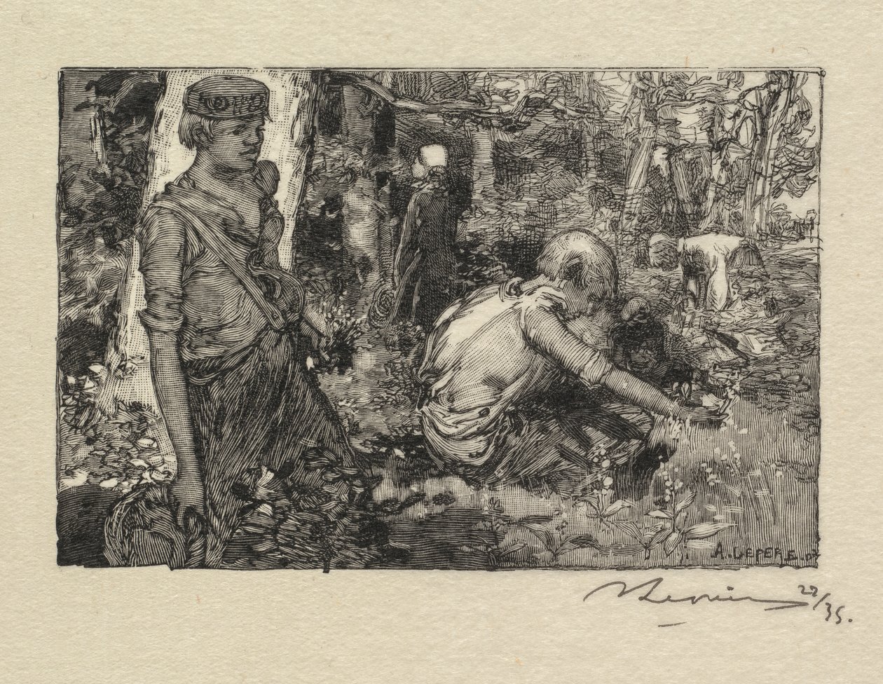Floresta de Fontainebleau: Colete Lírio-do-Vale de Auguste Louis Lepère