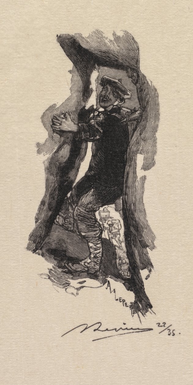 Floresta de Fontainebleau: Passagem das Sete Cavernas de Auguste Louis Lepère