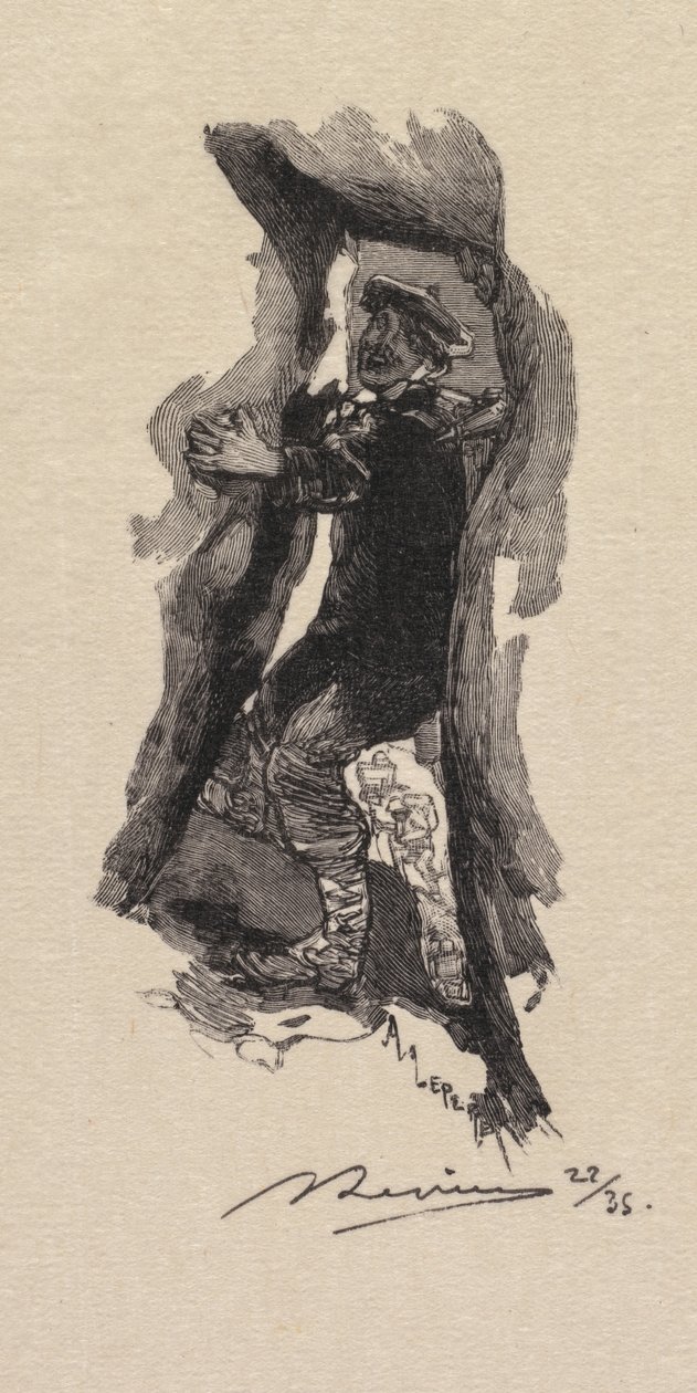 Floresta de Fontainebleau: Passagem das Sete Cavernas La Forêt de Fontainebleau ..., 1890. de Auguste Louis Lepère