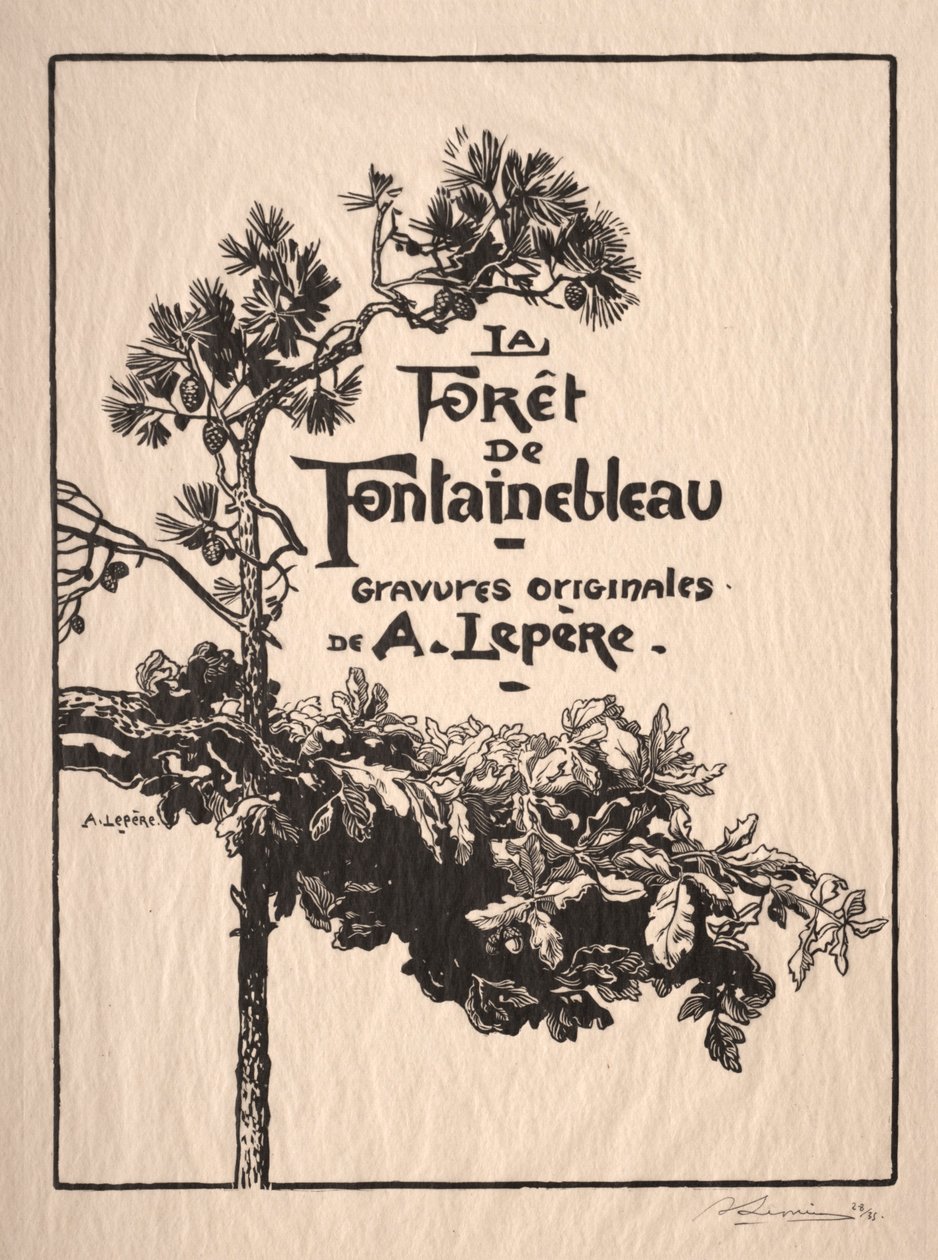 Fontainebleau: Frontispício
 de Auguste Louis Lepère