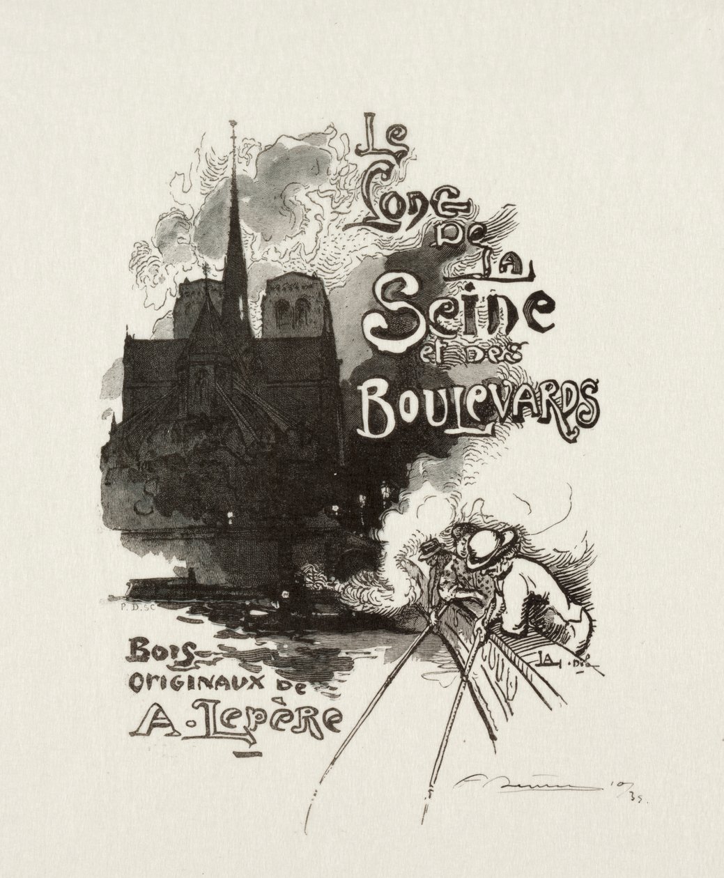 Frontispício: Ao longo do Sena e dos Boulevards de Auguste Louis Lepère