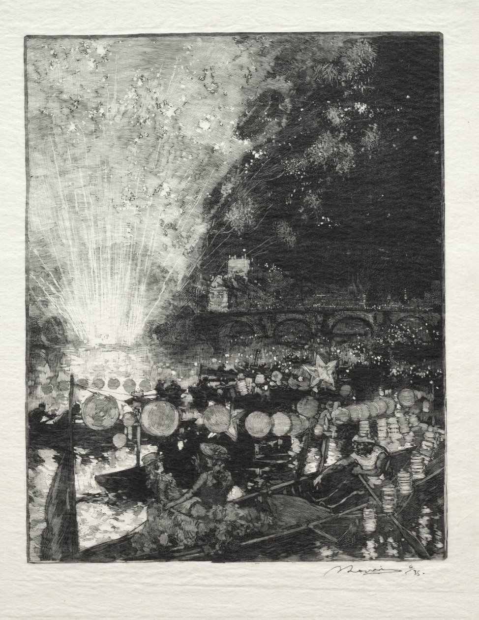 festa veneziana de Auguste Louis Lepère