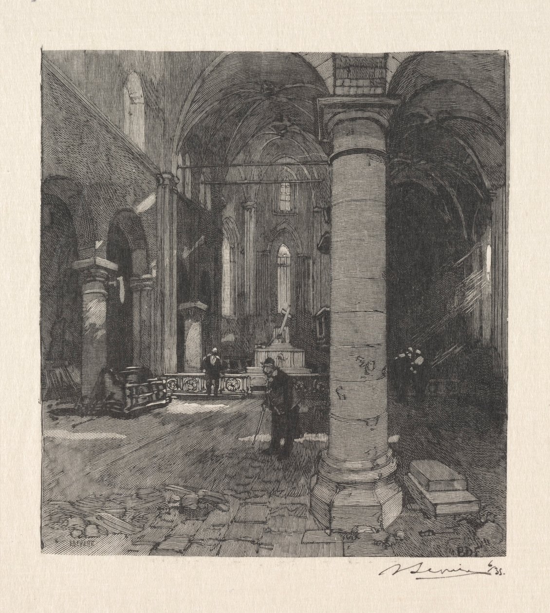 Interior do Iglise. de Auguste Louis Lepère