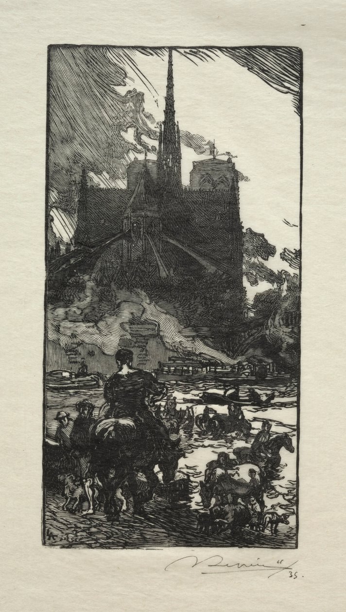 Bebida em St. Louis Point. de Auguste Louis Lepère
