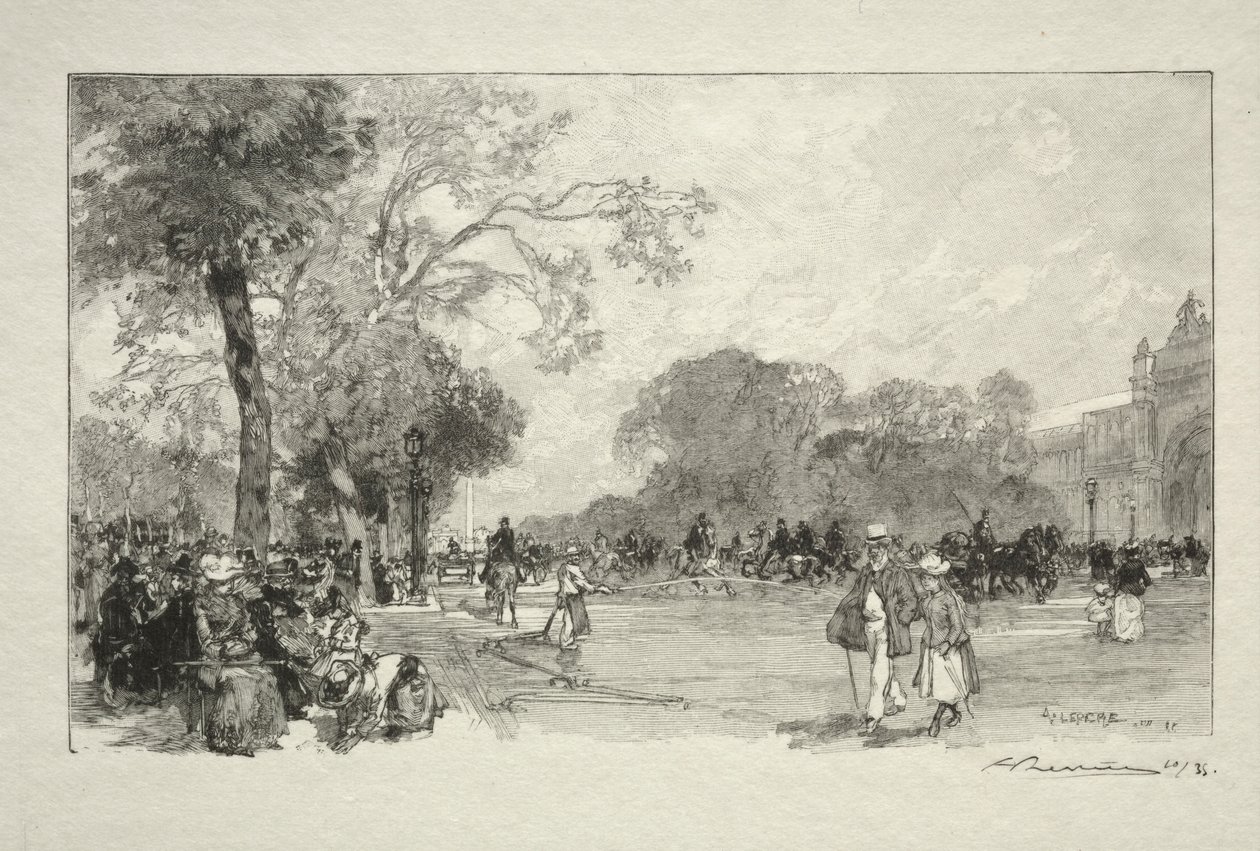 LAVENUE dos Champs-Elysées. de Auguste Louis Lepère