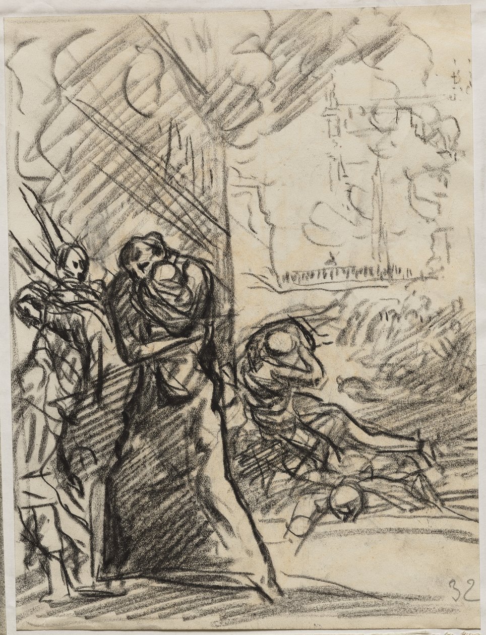 O Fogo de Leuven de Auguste Louis Lepère