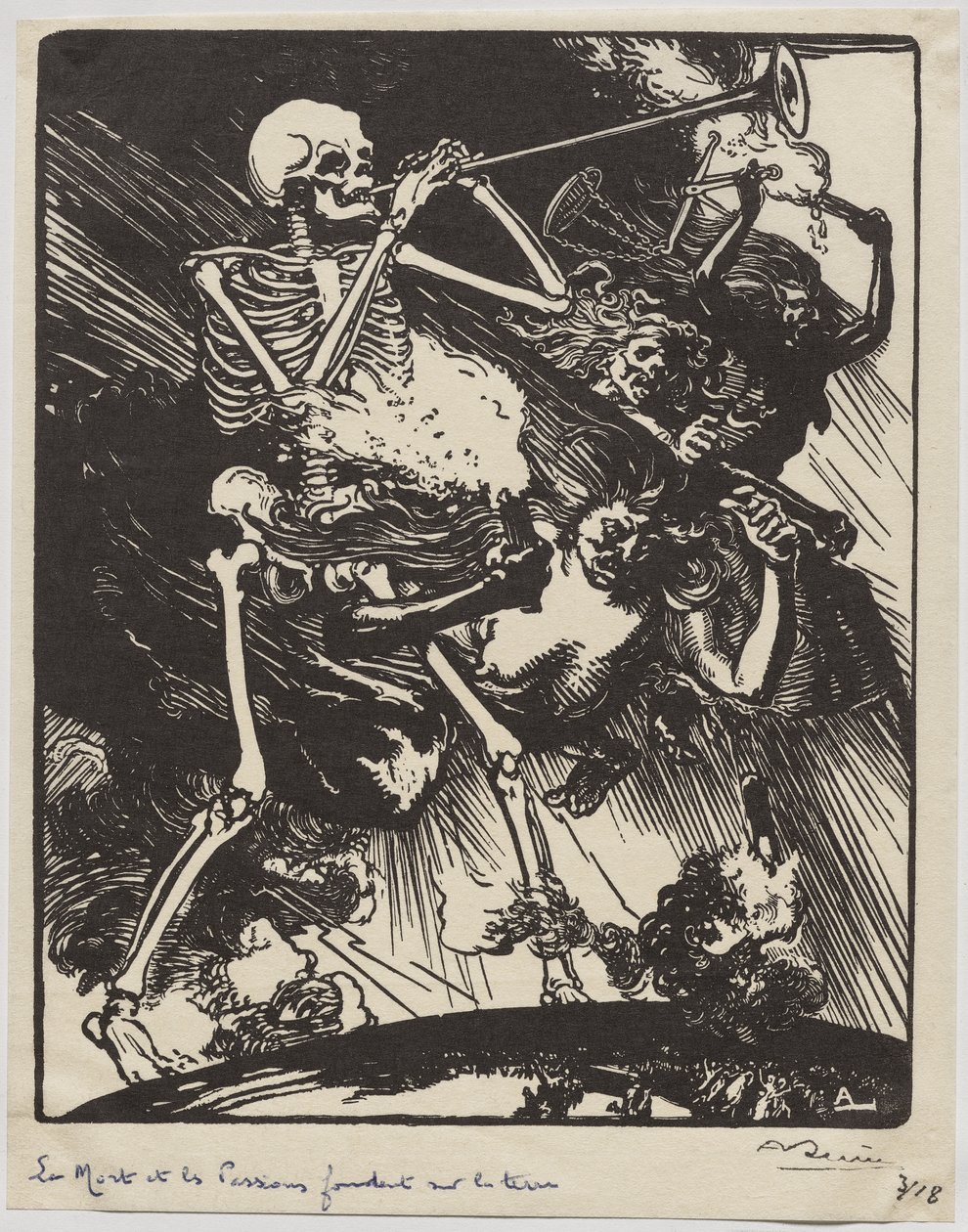 A Morte e as Paixões a derreterem-se na terra de Auguste Louis Lepère