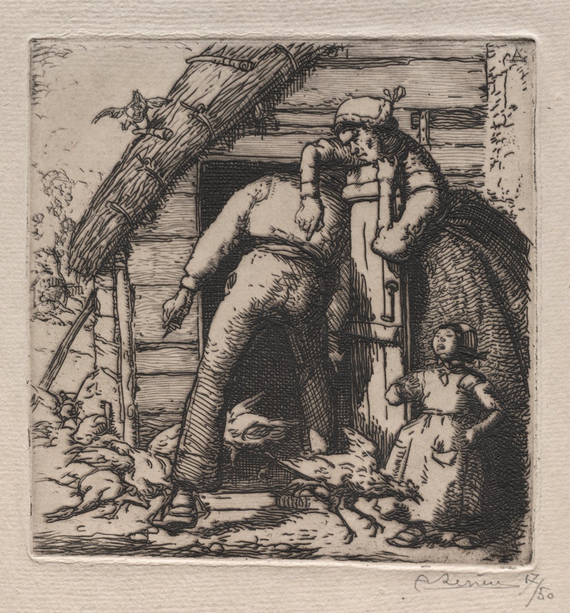 O Galinheiro pega o maior de Auguste Louis Lepère