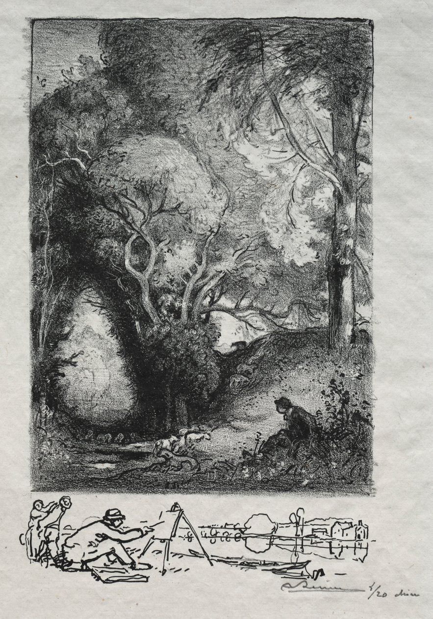 The Ravine em junho de 1913. de Auguste Louis Lepère