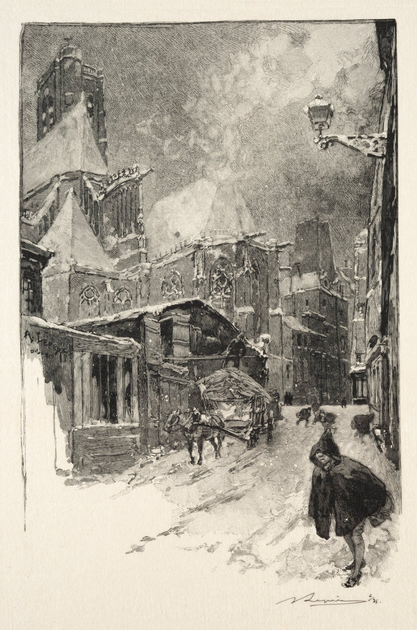 La Rue des Barres, 1886. de Auguste Louis Lepère