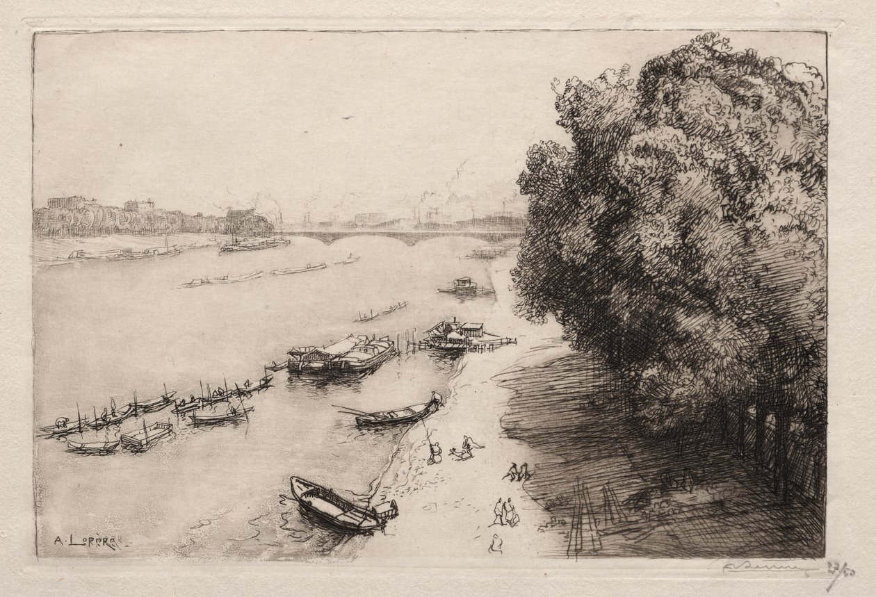 O Sena na Ponte Nacional de Auguste Louis Lepère