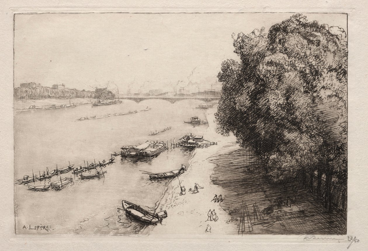 O Sena na Ponte Nacional, 1914. de Auguste Louis Lepère