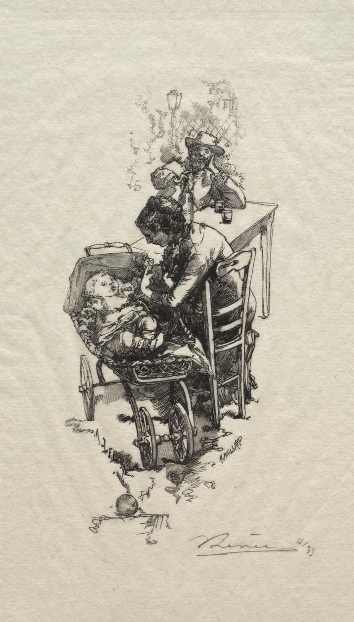 A mulher no berço. de Auguste Louis Lepère