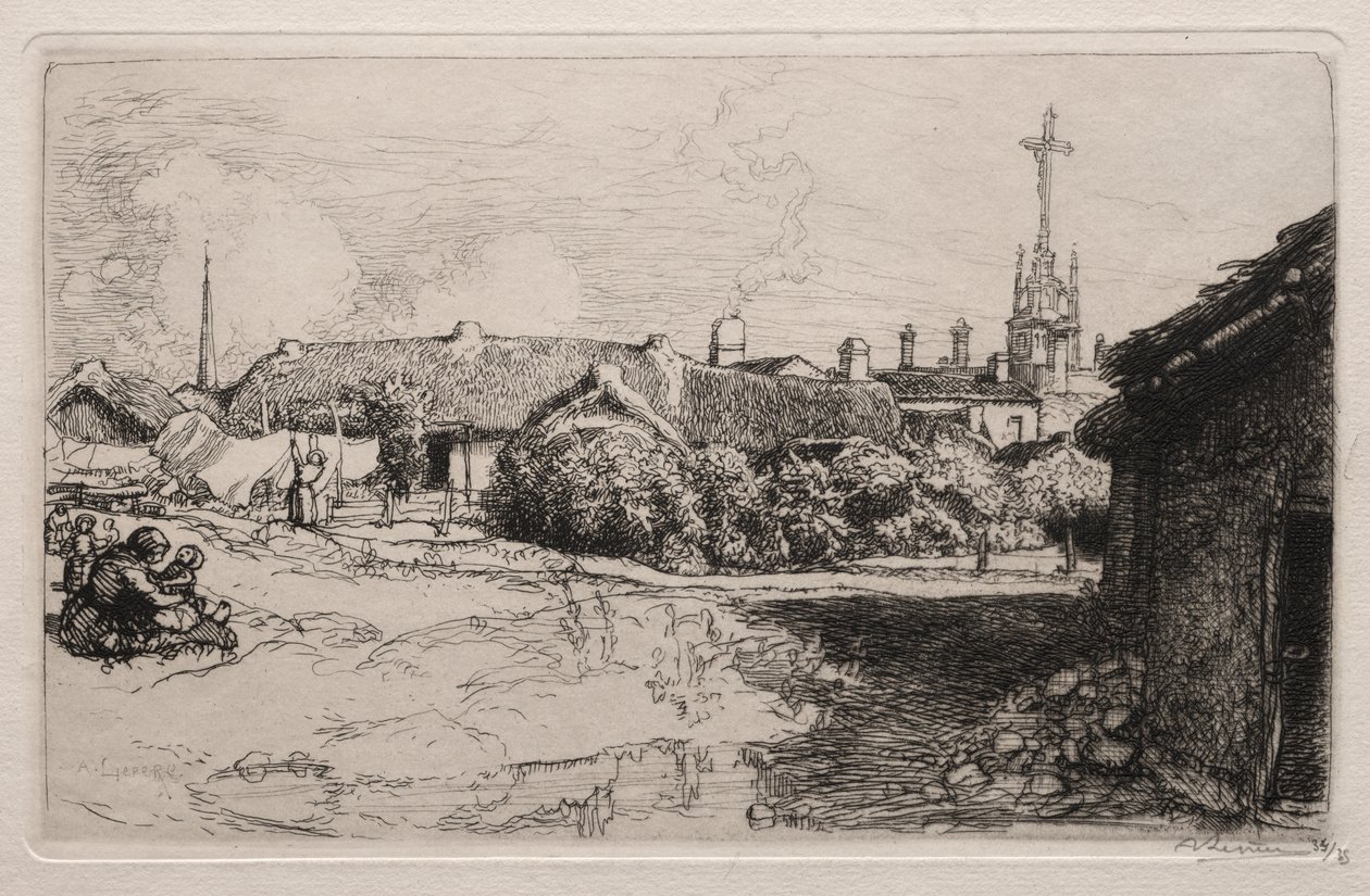 O Calvário, St. Jean-de-Mont de Auguste Louis Lepère