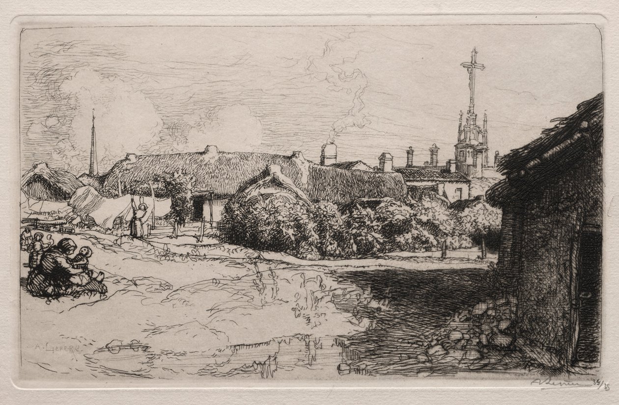 Le Calvaire, St. Jean-de-Mont, 1909. de Auguste Louis Lepère