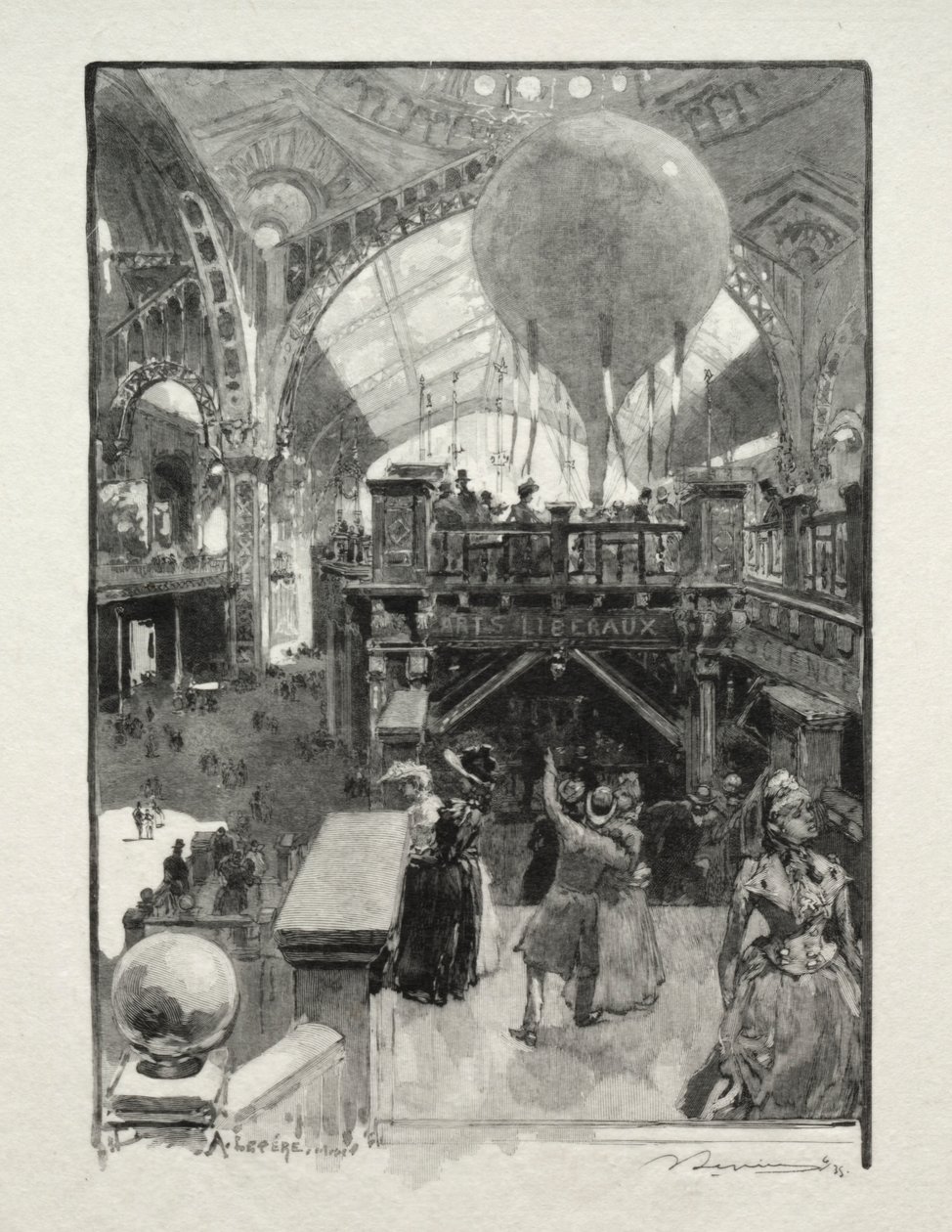 O Palácio das Artes Liberais, Interior de Auguste Louis Lepère
