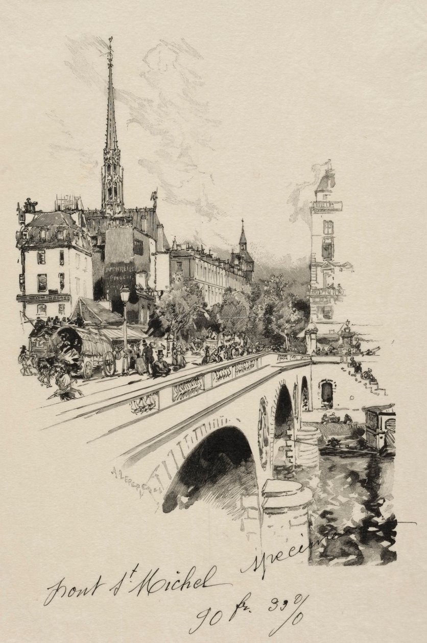 A Ponte Saint-Michel de Auguste Louis Lepère