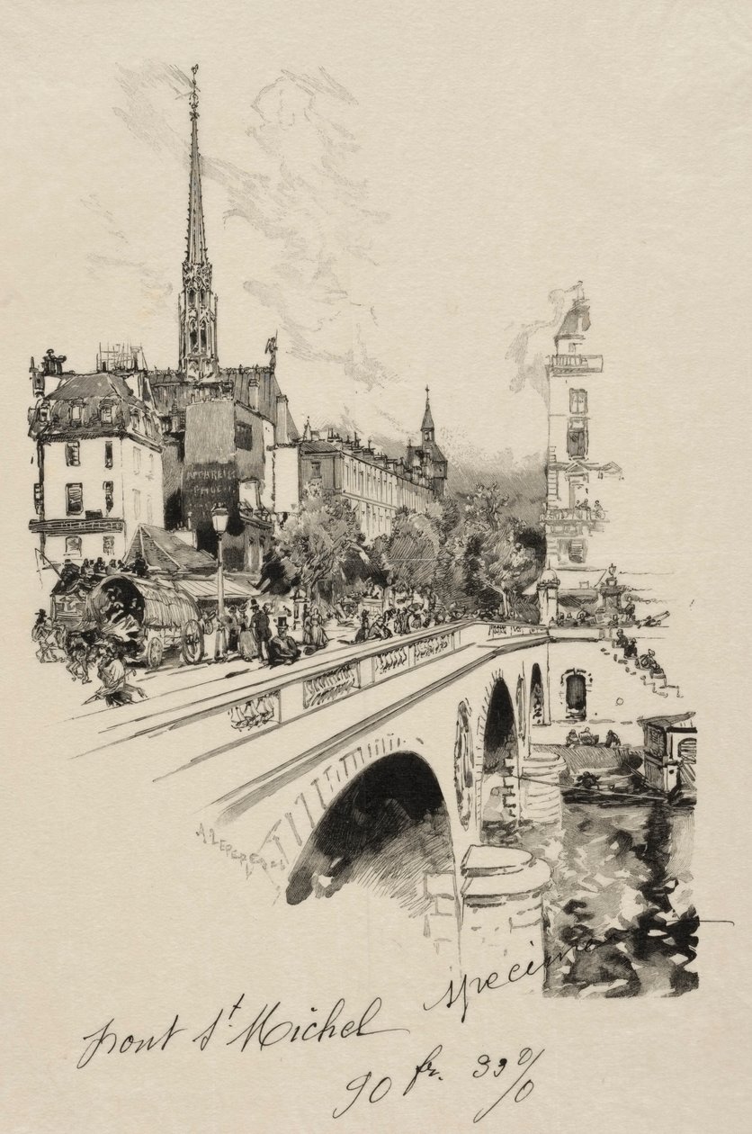 Pont St. Michel. de Auguste Louis Lepère