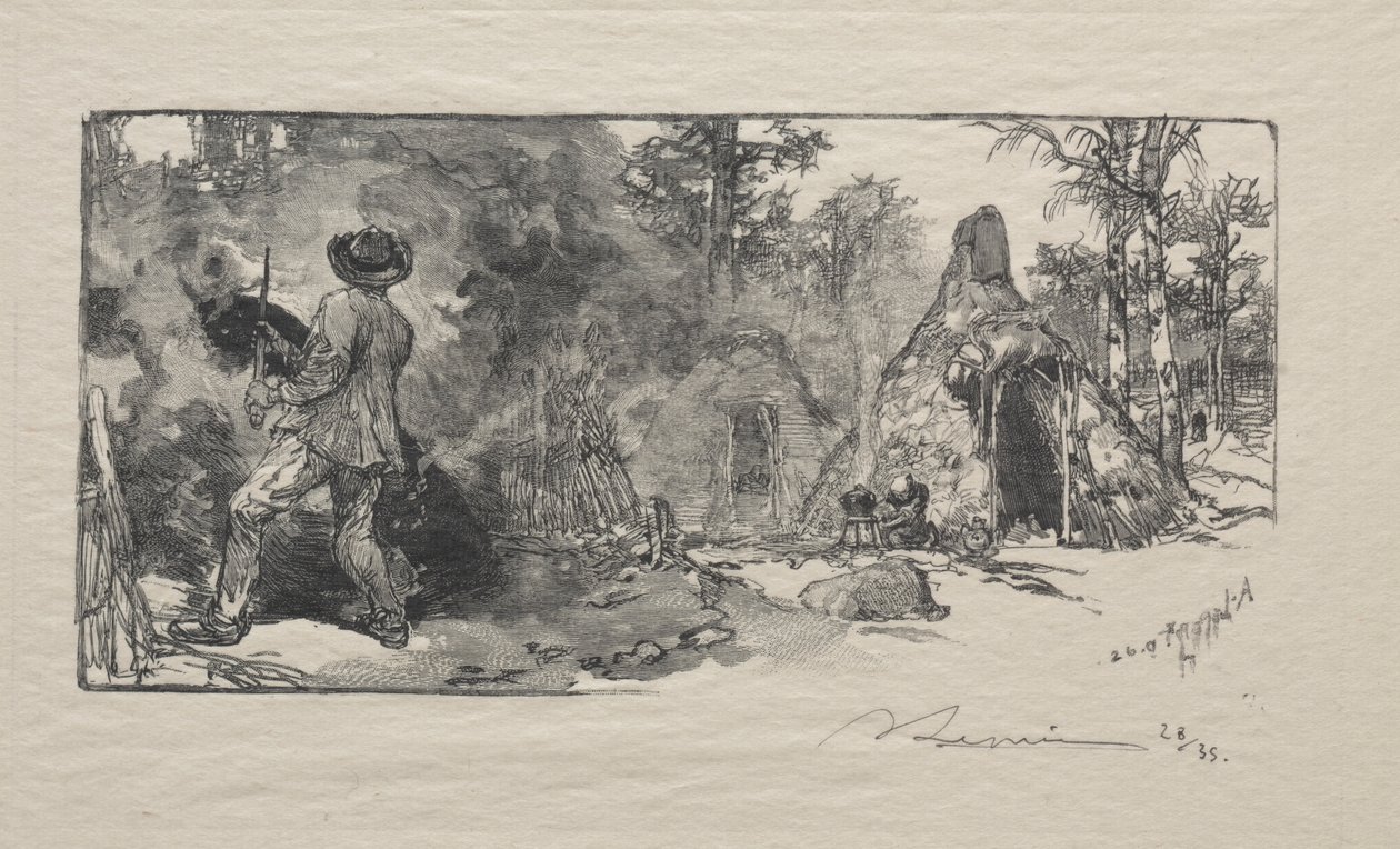 Les Charbonniere, 1887. de Auguste Louis Lepère