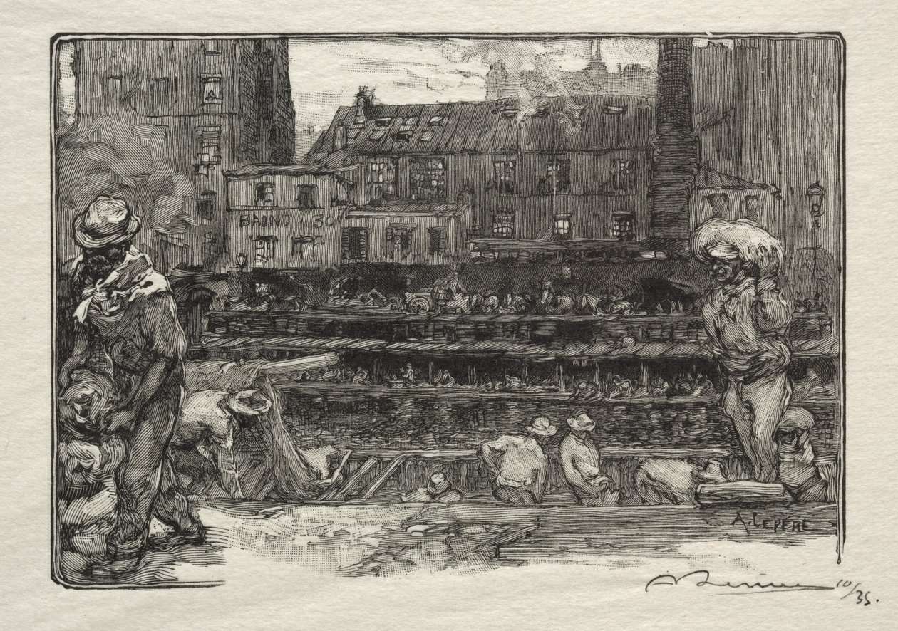 Os descarregadores de gesso. de Auguste Louis Lepère