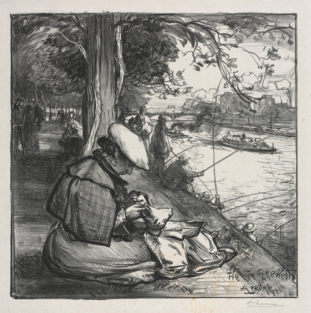 A ilha de Grenelle, 1898. de Auguste Louis Lepère