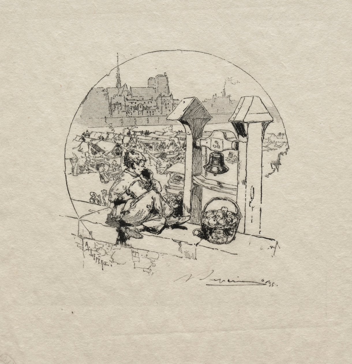 Apple Market, No. 2. de Auguste Louis Lepère