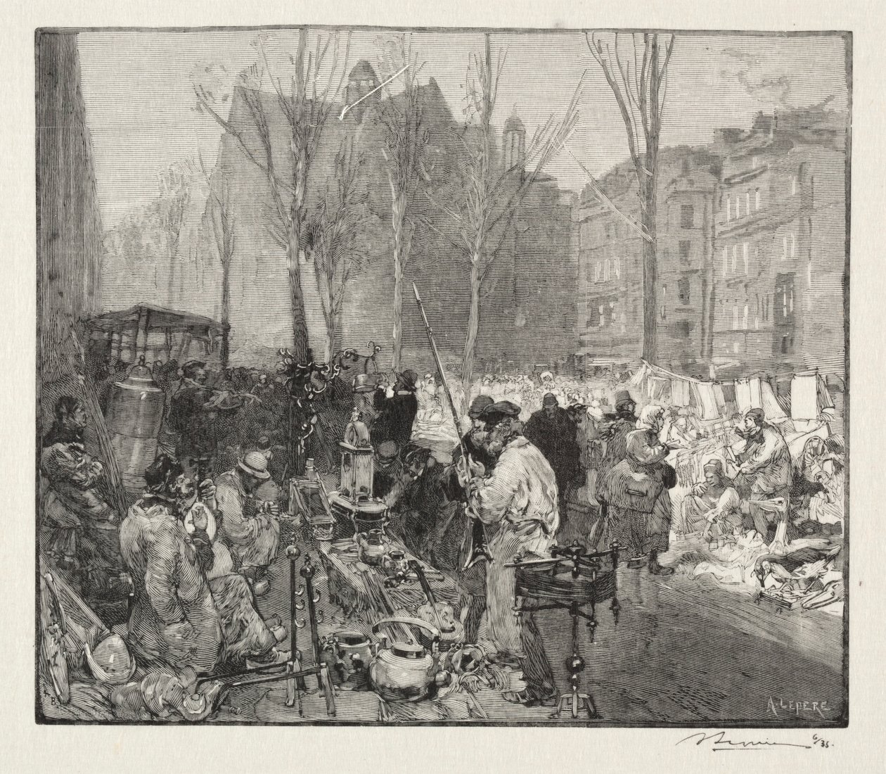 Mercado de Sucata. de Auguste Louis Lepère