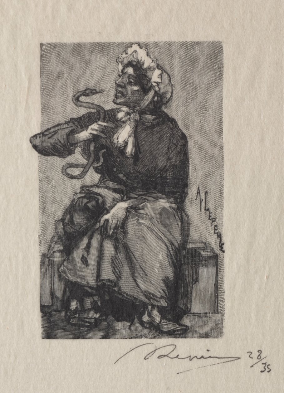 mercador de cobras de Auguste Louis Lepère