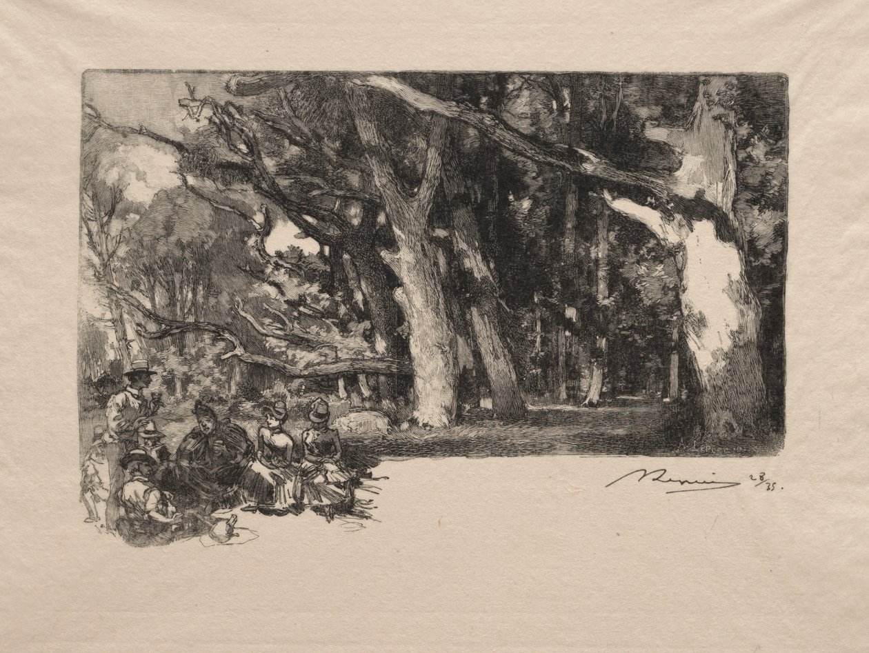 Meio-dia na floresta de Auguste Louis Lepère