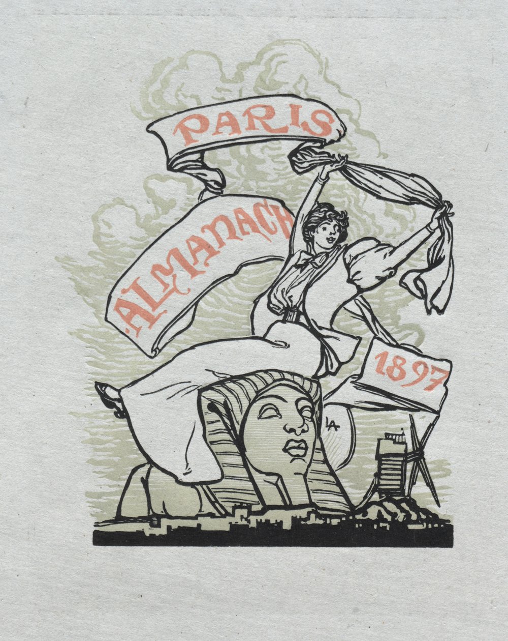 Almanaque de Paris, 1897: Contracapa de Auguste Louis Lepère