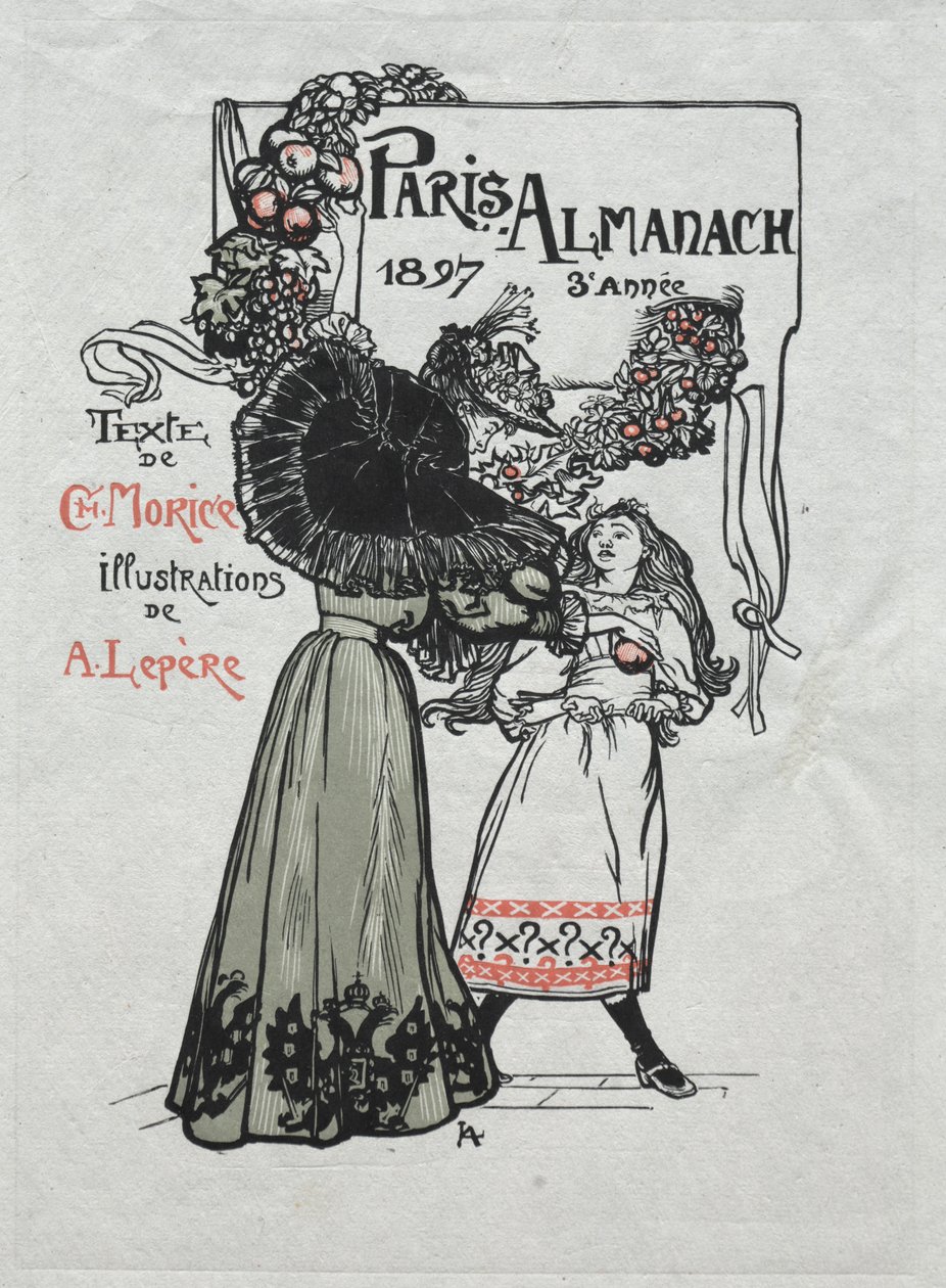 Almanaque de Paris, 1897: Capa de Auguste Louis Lepère