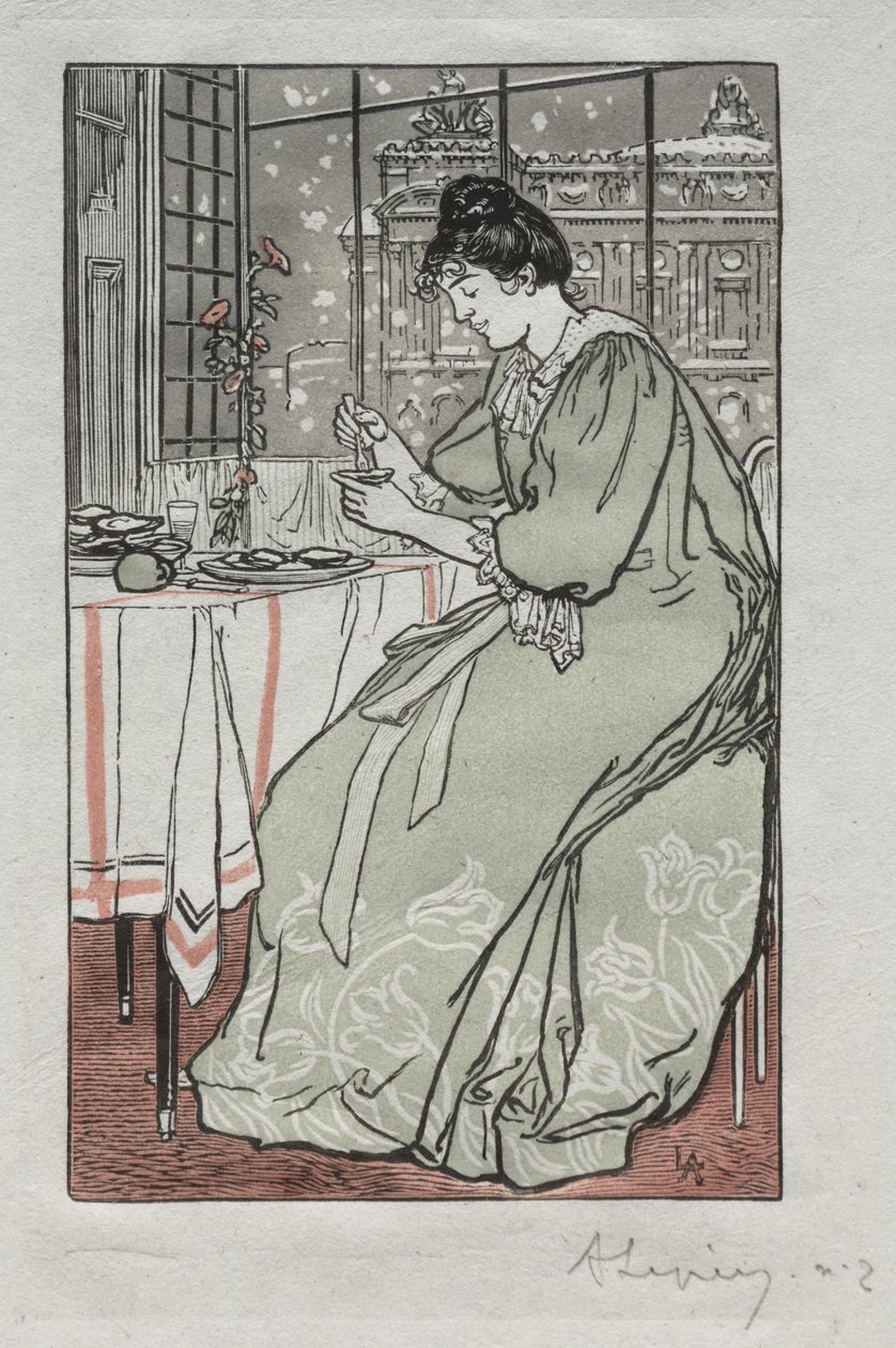 Almanaque de Paris, 1897: Inverno de Auguste Louis Lepère