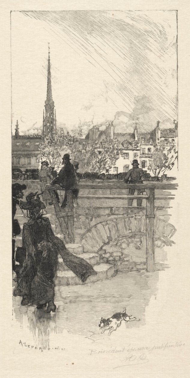 Quai des Grands Augustins, Paris de Auguste Louis Lepère